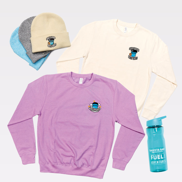 Beanies, Jumpers, Water Bottles