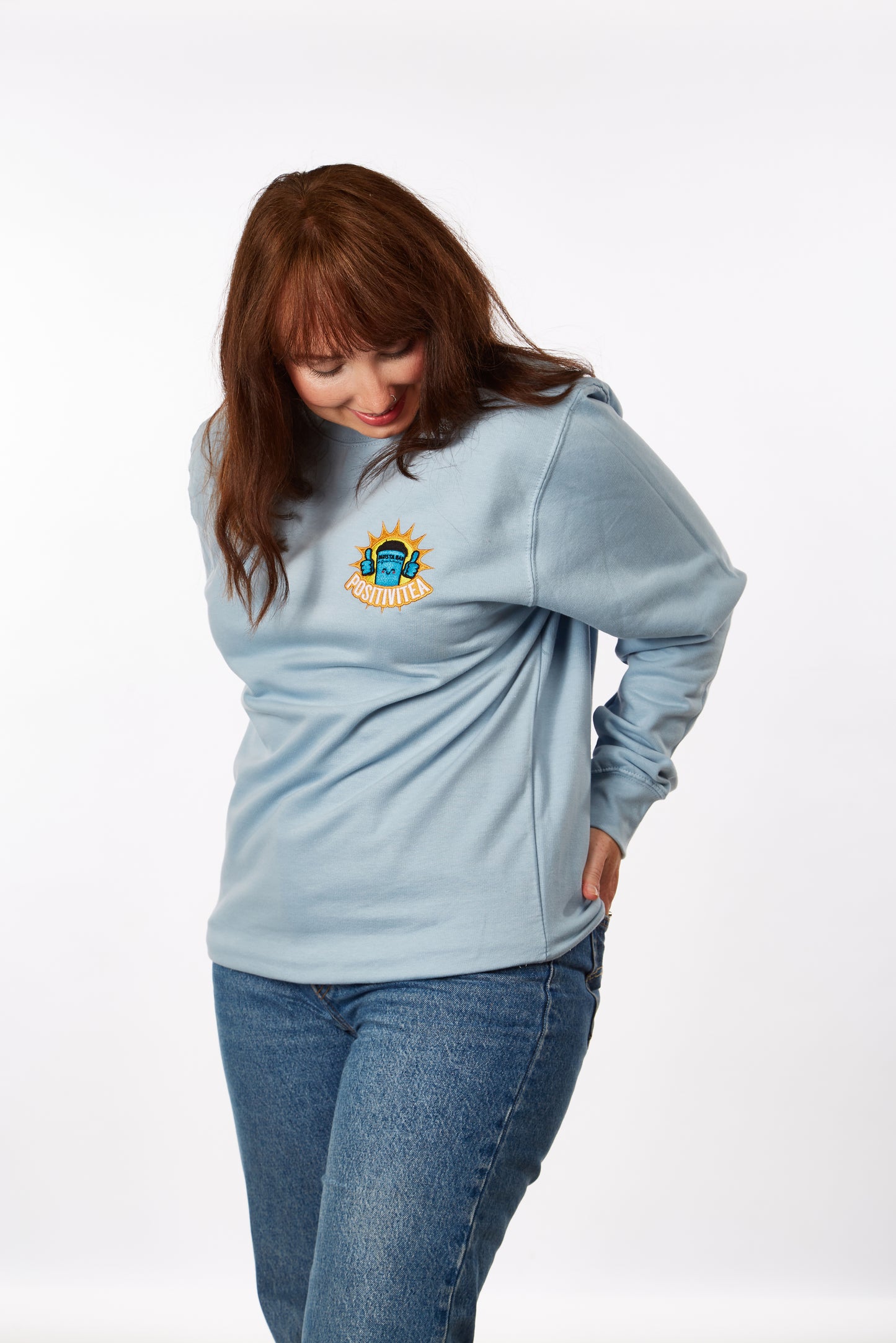 Positivitea Sweater - Sky Blue