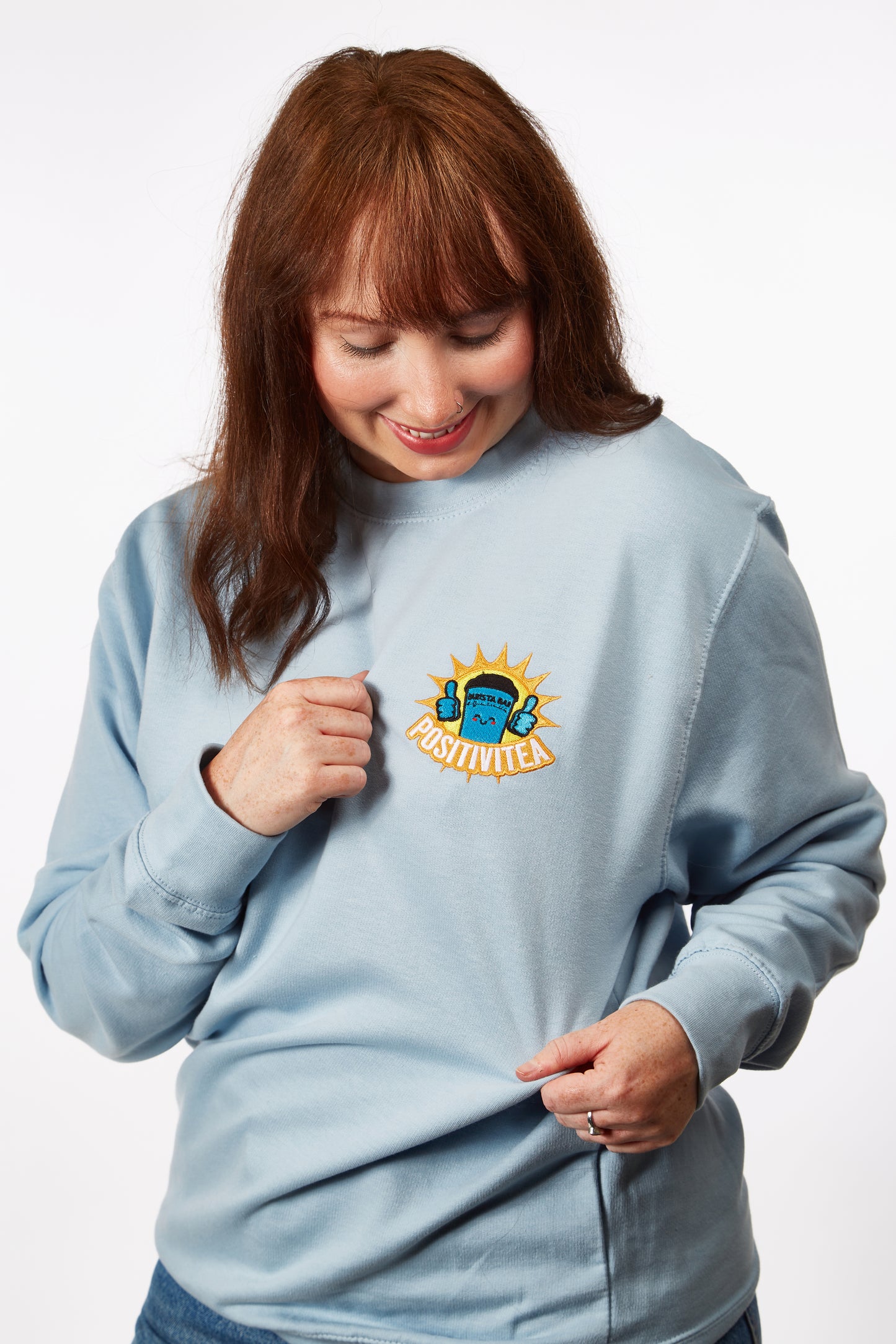 Positivitea Sweater - Sky Blue