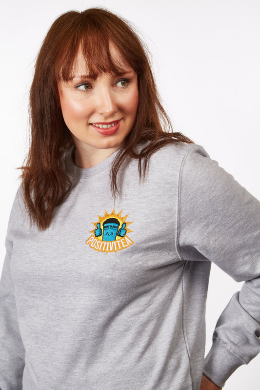 Positivitea Sweater - Heather Grey