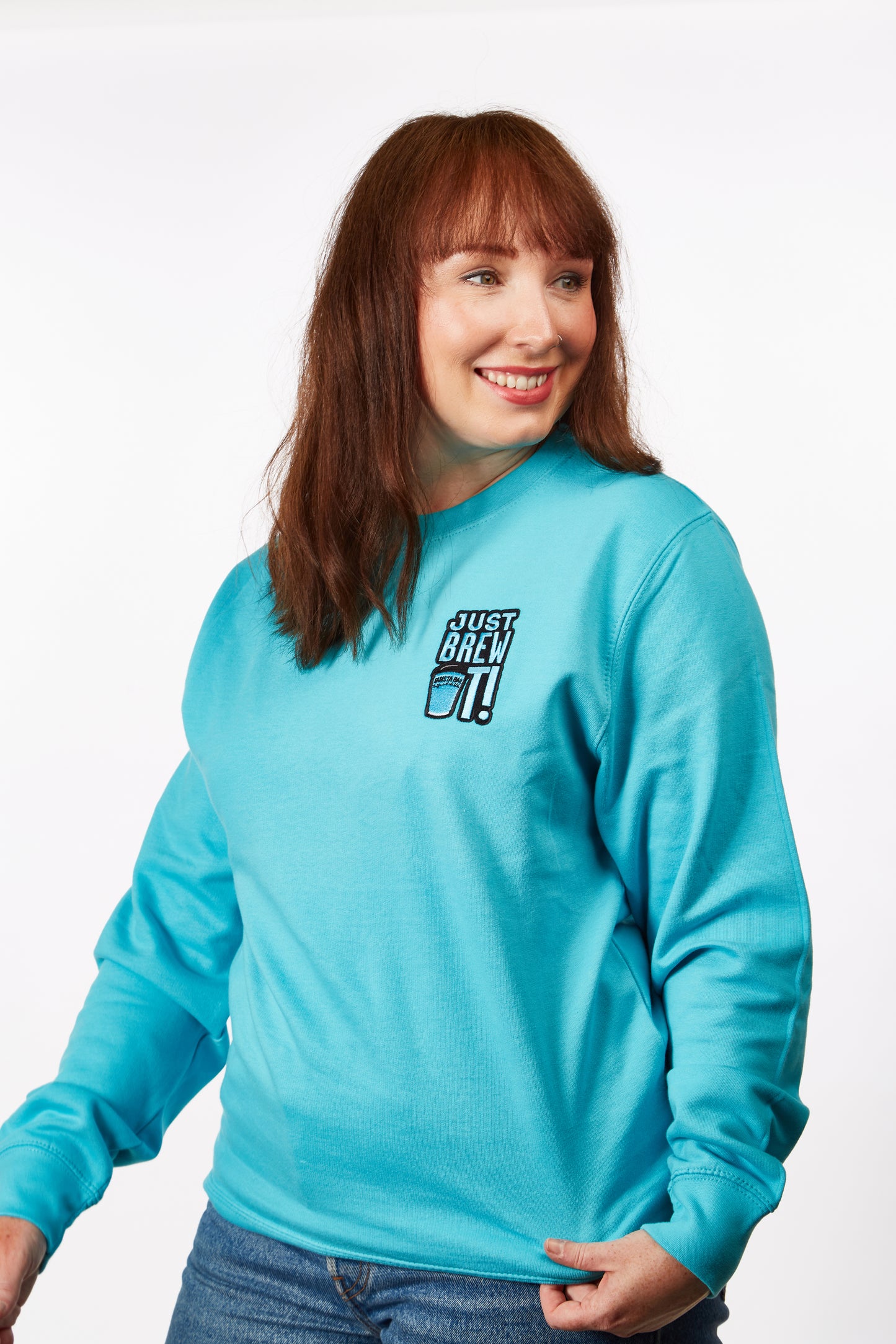 Just Brew It Sweater - Turquoise Surf