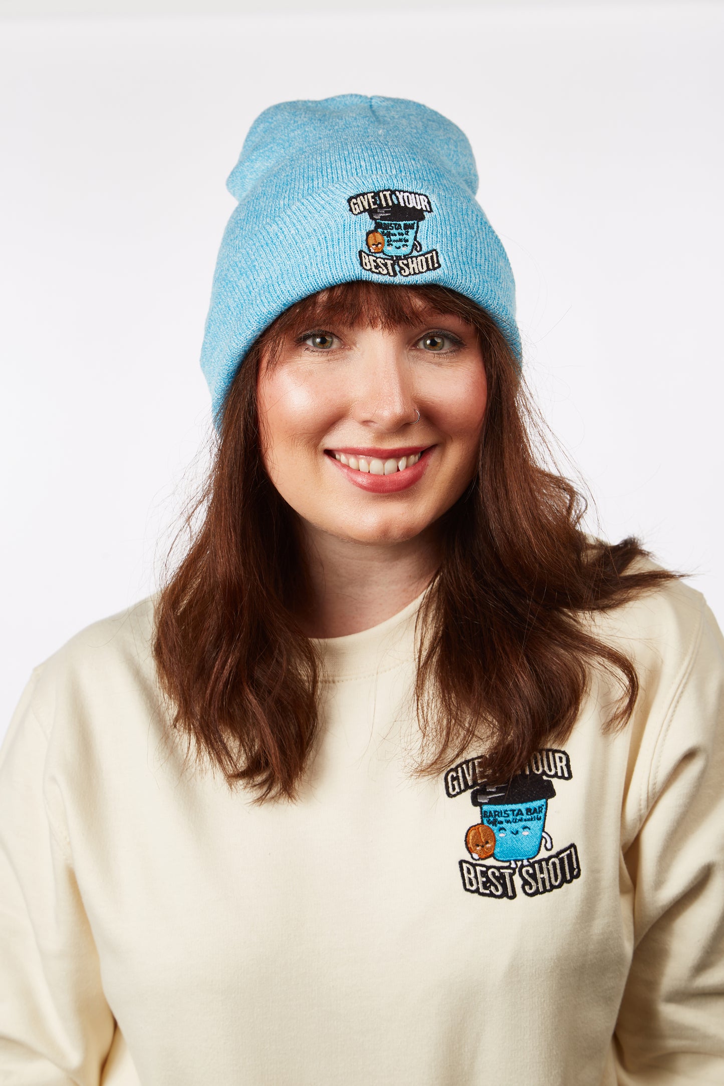 Cool Beans Beanie Hat - Barista Blue