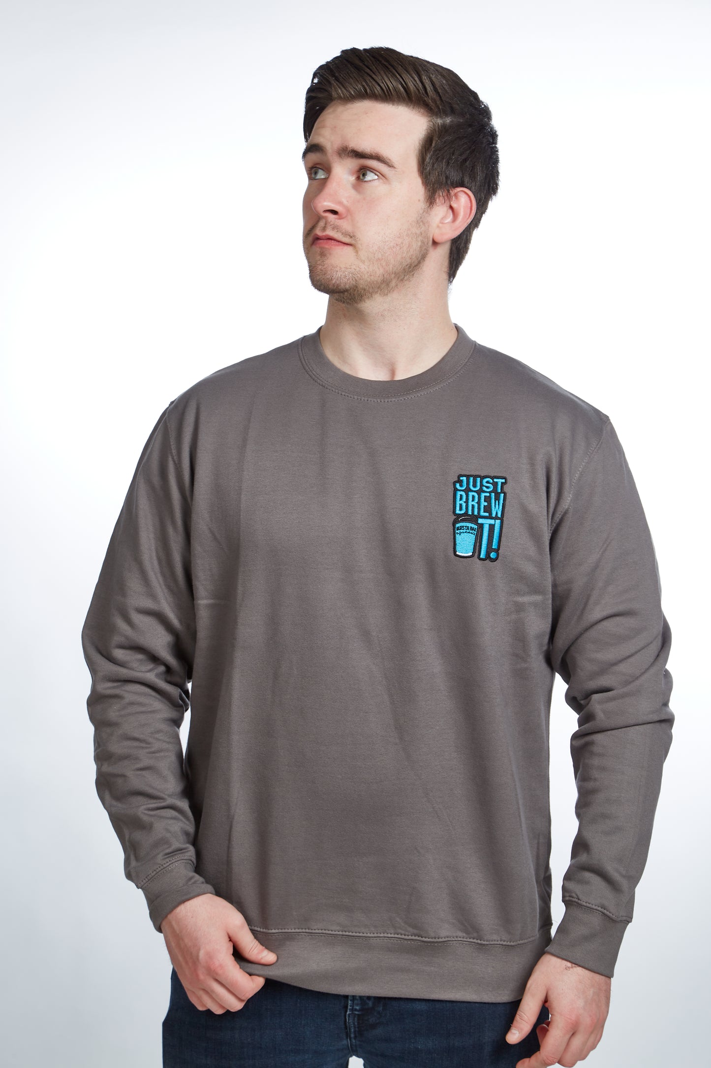 Just Brew It Sweater - Steel Grey
