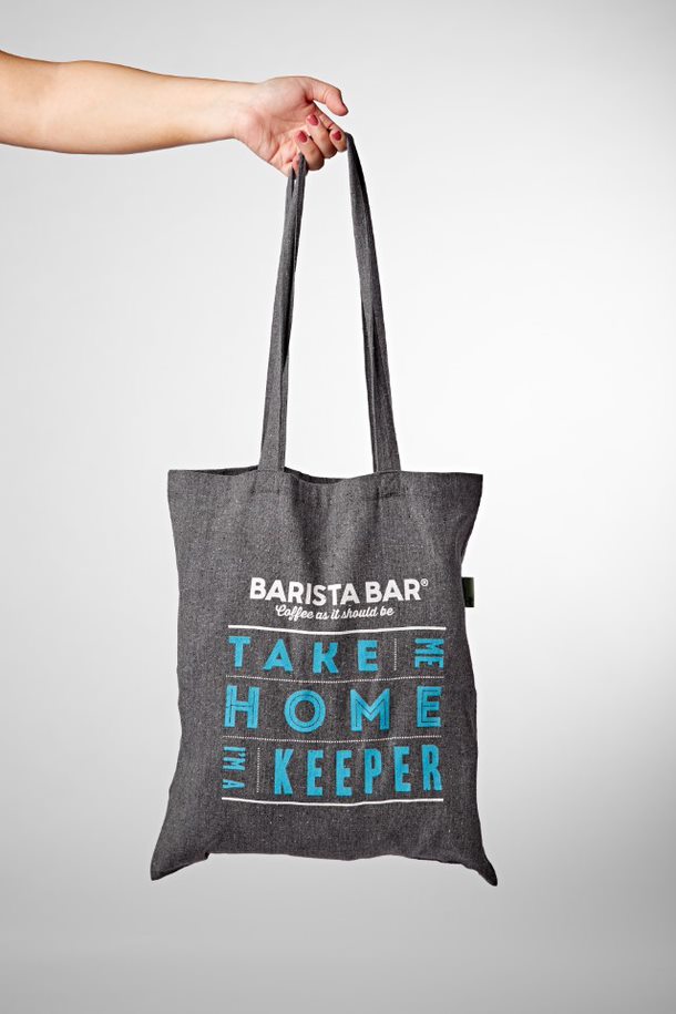 Reusable Grey Cotton Tote Bag