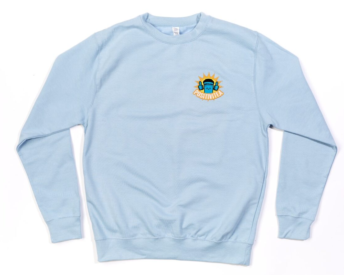 Positivitea Sweater - Sky Blue