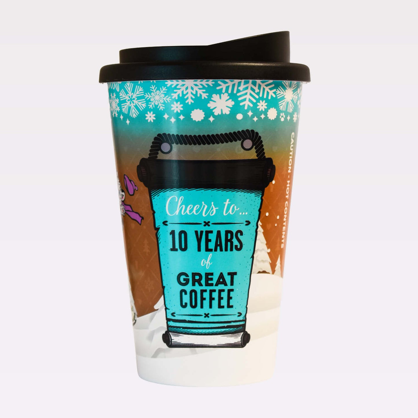 Christmas Reusable Cup - Cheers to 10 Years of Great Coffee