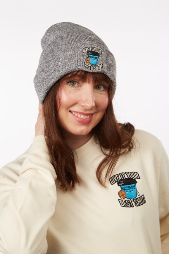 Give it your best shot Beanie Hat - Grey