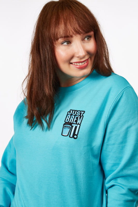 Just Brew It Sweater - Turquoise Surf