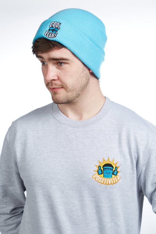 Cool Beans Beanie Hat - Barista Blue