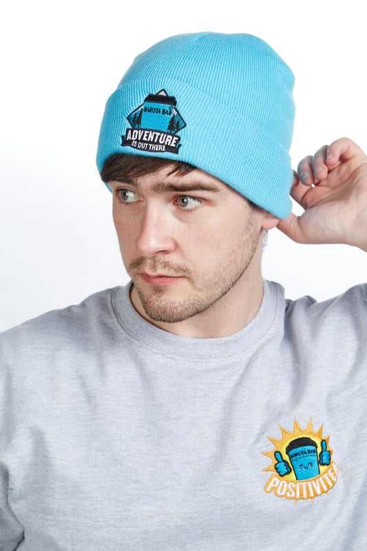 Adventure is Out There Beanie Hat - Barista Blue