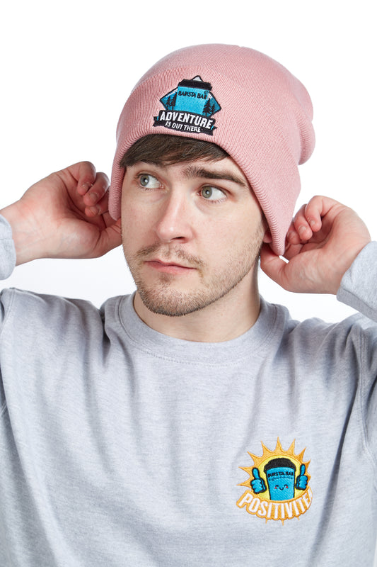 Adventure is out there Beanie Hat - Dusty Pink