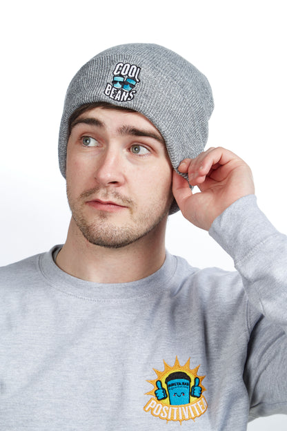 Cool Beans Beanie Hat - Grey