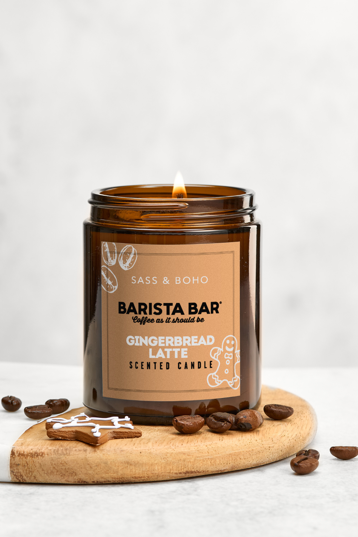 Barista Bar X Sass and Boho Candle - Gingerbread Latte Scented