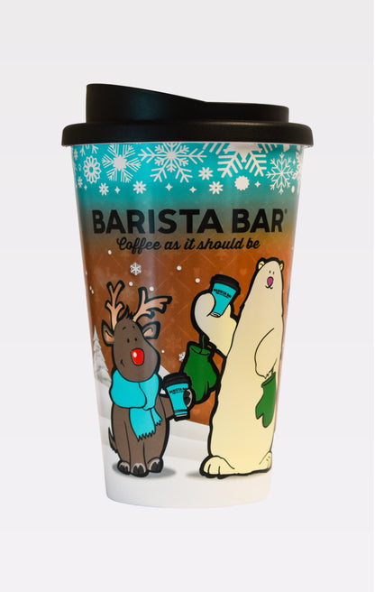 Christmas Reusable Cup - Cheers to 10 Years of Great Coffee