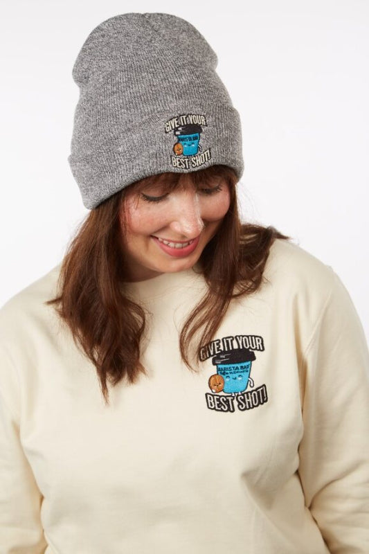 Give it your best shot Beanie Hat - Grey